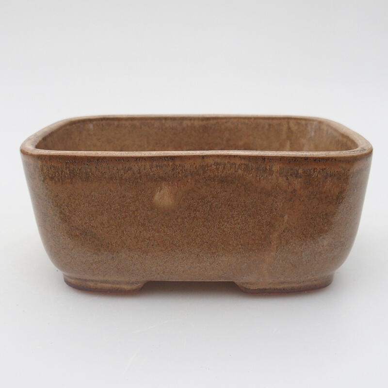 Ceramic bonsai bowl 12 x 9 x 5 cm, color brown