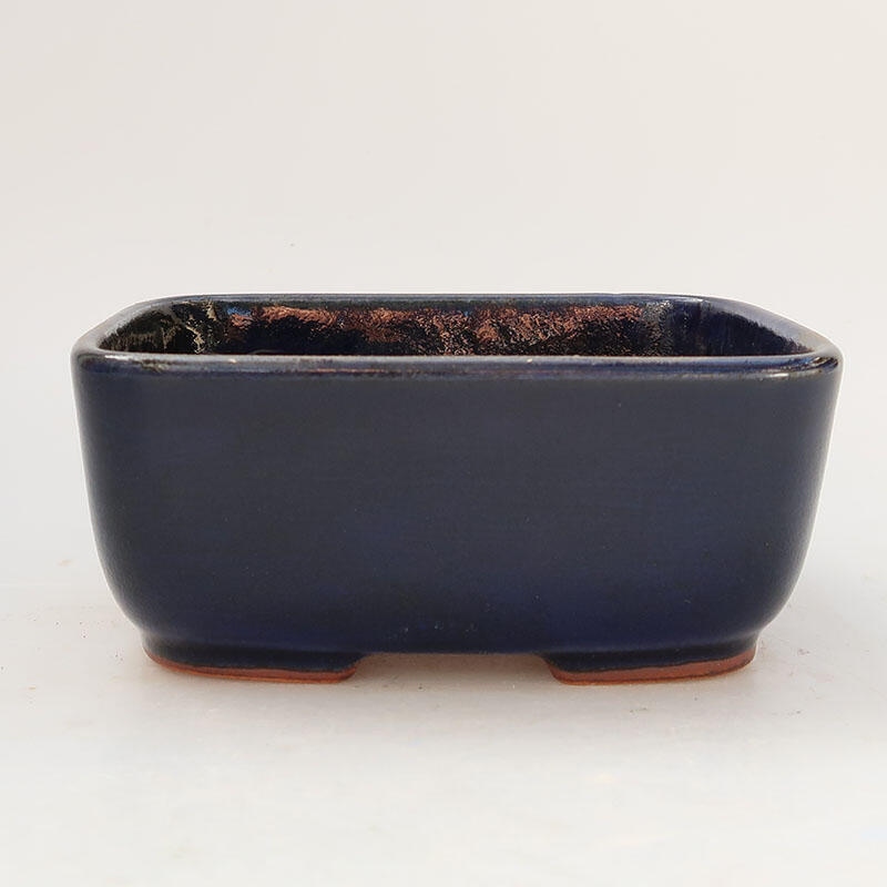 Ceramic bonsai bowl 12 x 9 x 5 cm, color blue