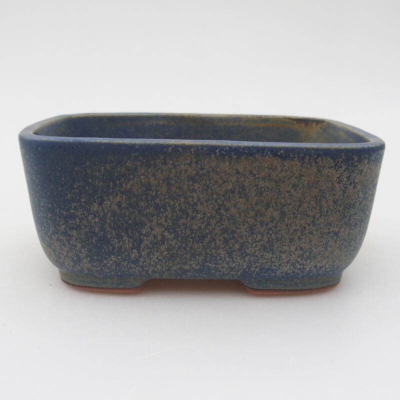 Ceramic bonsai bowl 12 x 9 x 5 cm, color blue