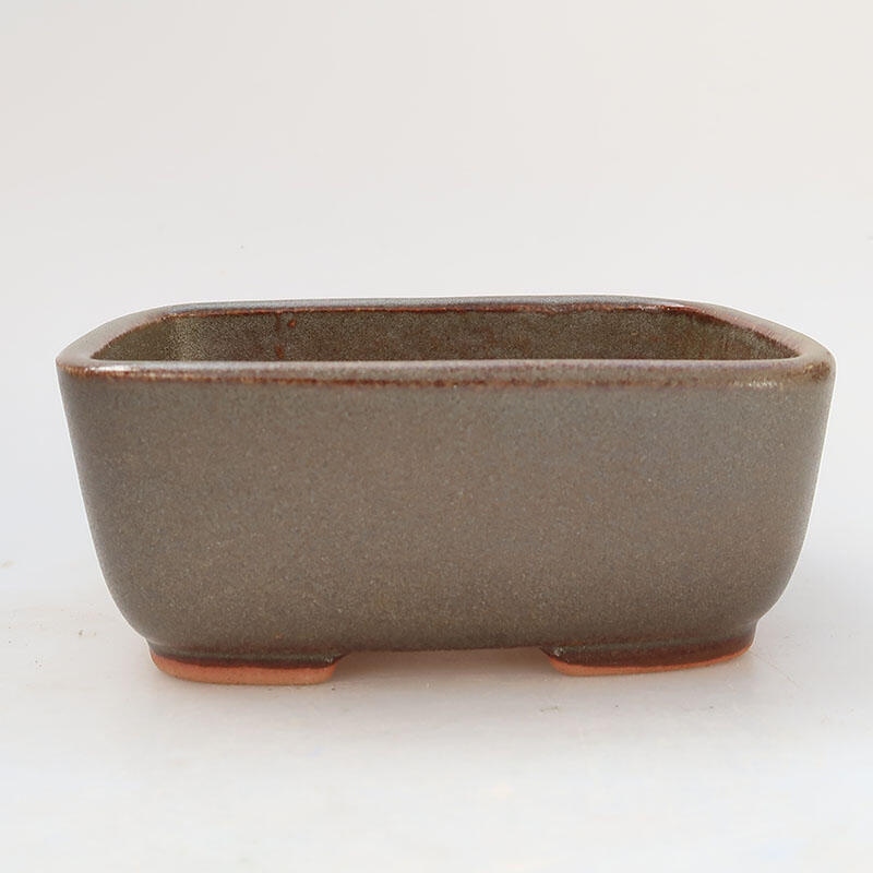 Ceramic bonsai bowl 12 x 9 x 5 cm, color gray