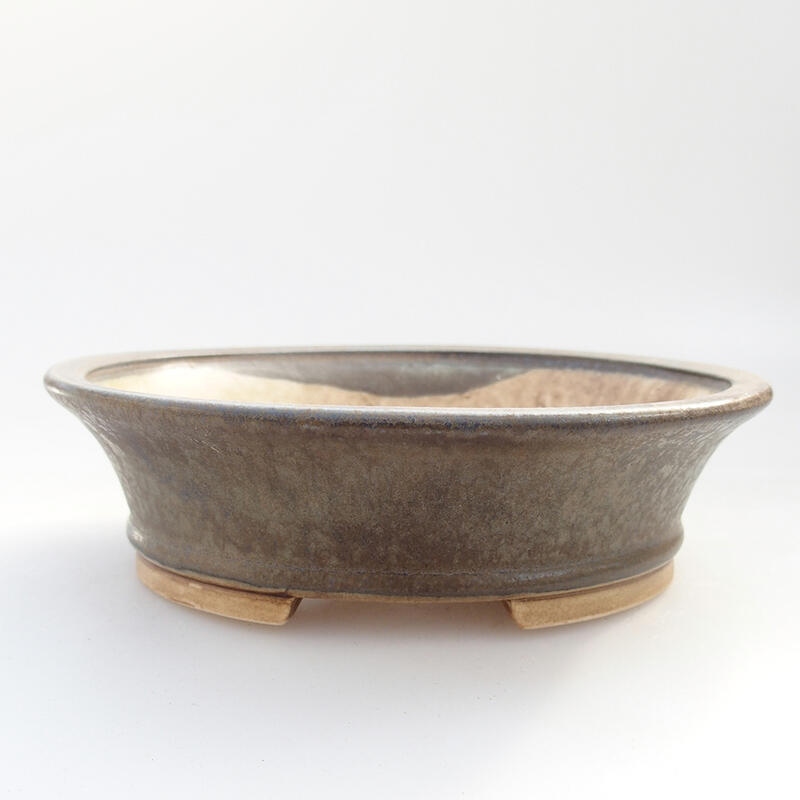 Ceramic bonsai bowl 13.5 x 12 x 4 cm, color blue