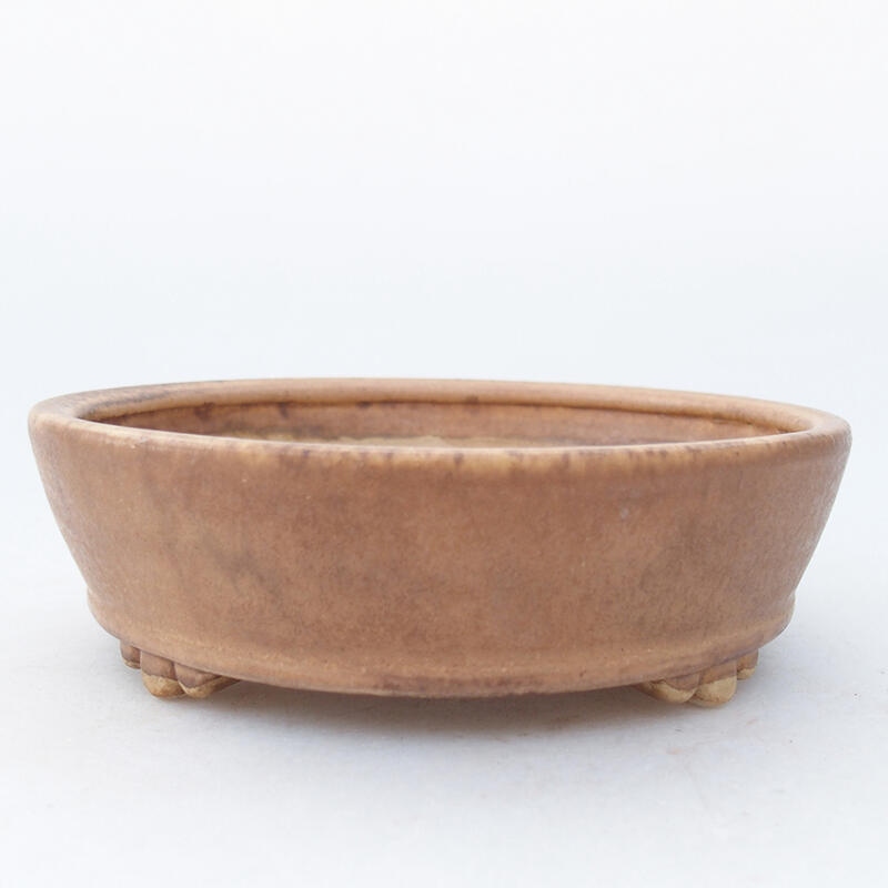 Ceramic bonsai bowl 13.5 x 13.5 x 4 cm, pink color