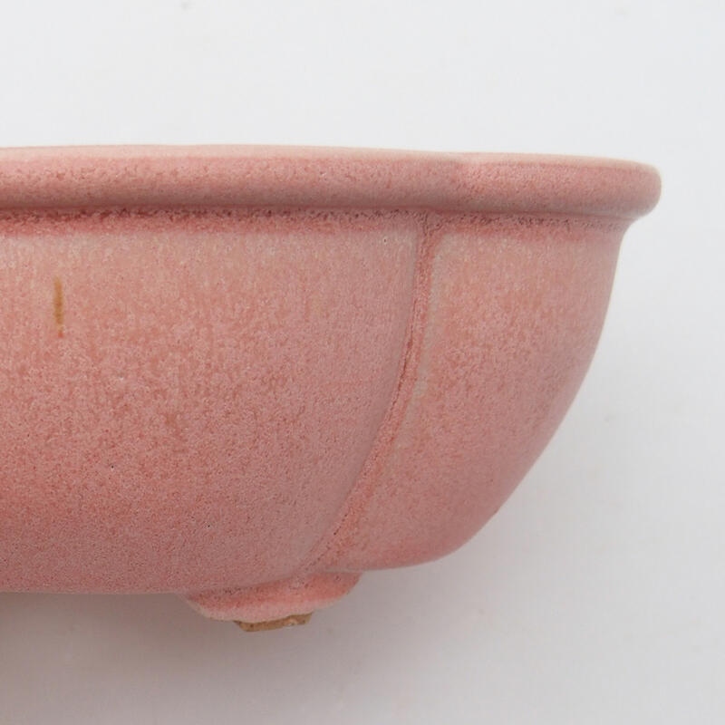 Ceramic bonsai bowl 13 x 10.5 x 4.5 cm, color pink