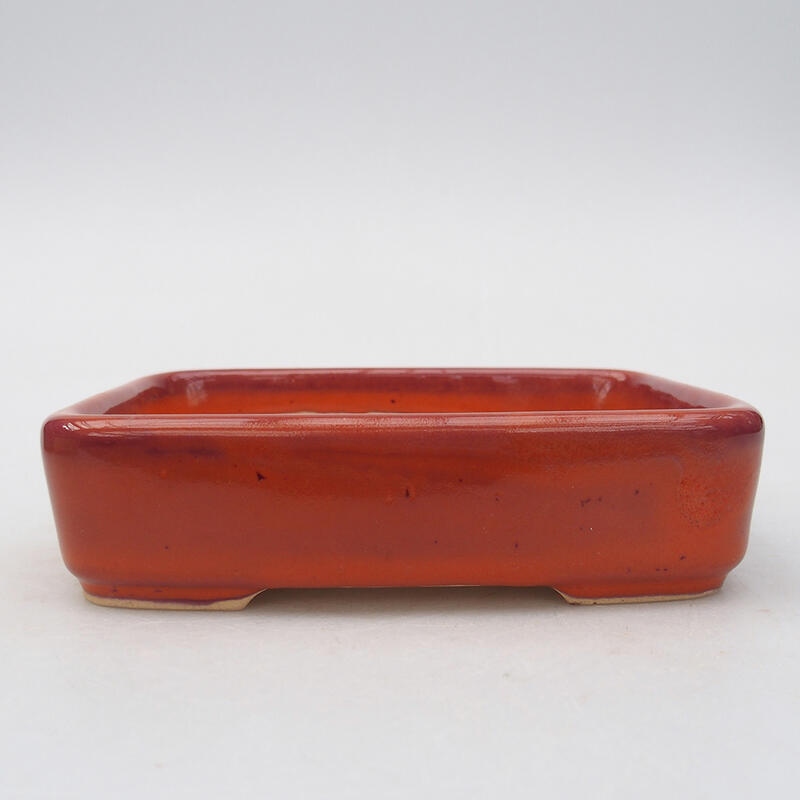 Ceramic bonsai bowl 13 x 10 x 3.5 cm, color pink