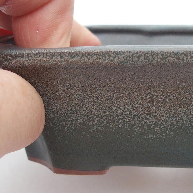 Ceramic bonsai bowl 13 x 10 x 4 cm, color gray