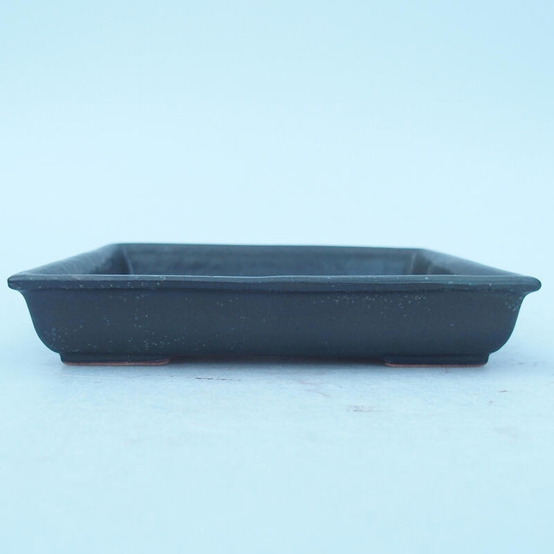 Ceramic bonsai bowl 13 x 11 x 2 cm, color gray