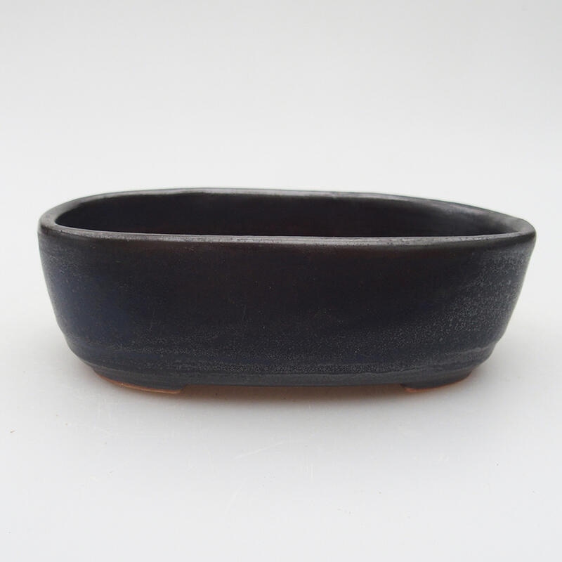 Ceramic bonsai bowl 13 x 8.5 x 3.5 cm, color blue