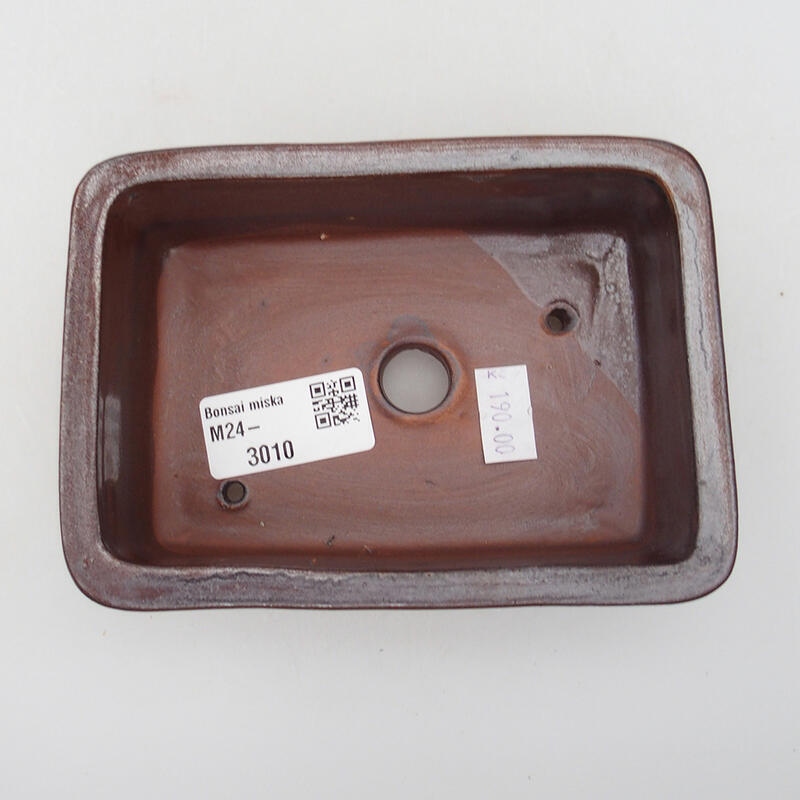 Ceramic bonsai bowl 13 x 9 x 4.5 cm, color brown