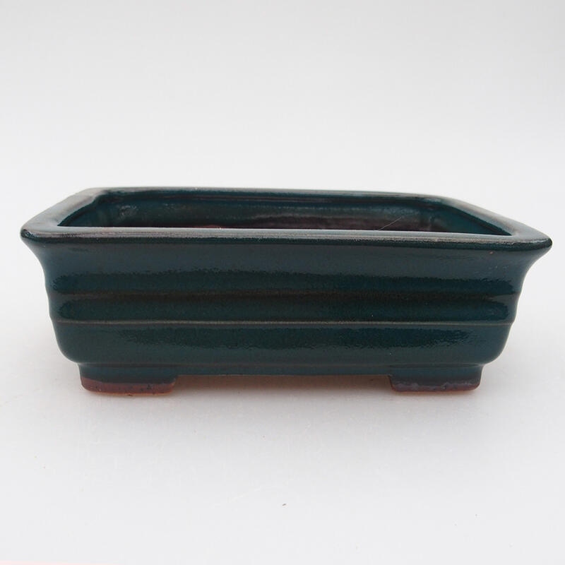 Ceramic bonsai bowl 13 x 9 x 4.5 cm, color green