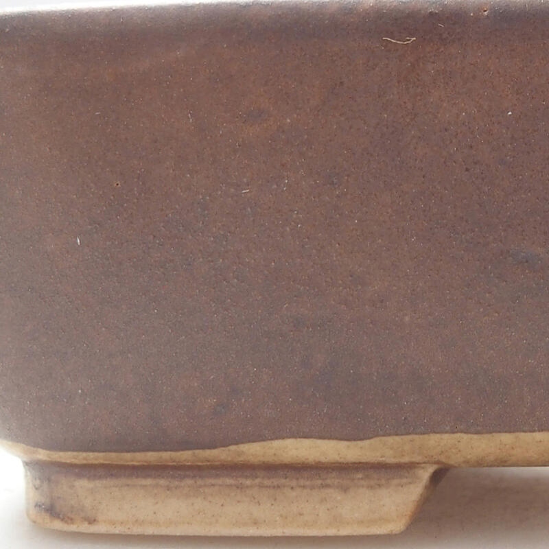 Ceramic bonsai bowl 14.5 x 12 x 4 cm, color brown