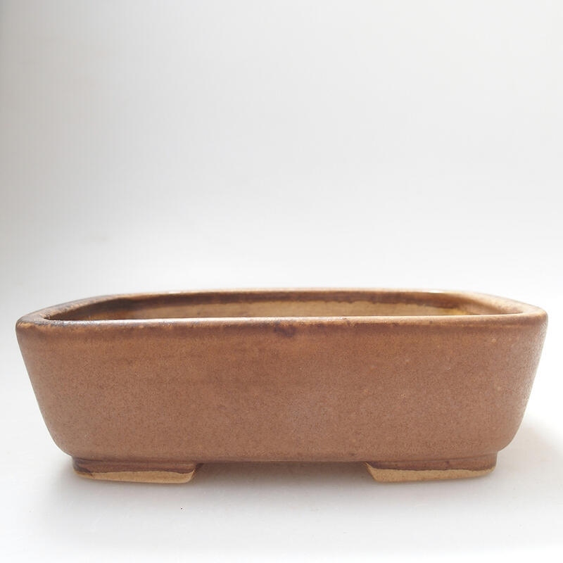 Ceramic bonsai bowl 14.5 x 12 x 4 cm, color pink