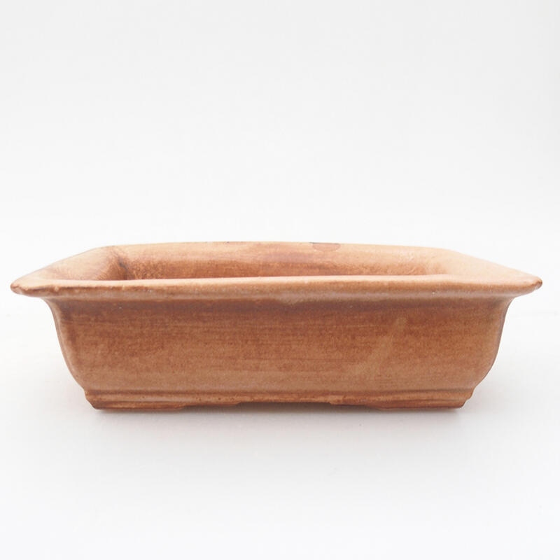 Ceramic bonsai bowl 14 x 10,5 x 4 cm, colour pink