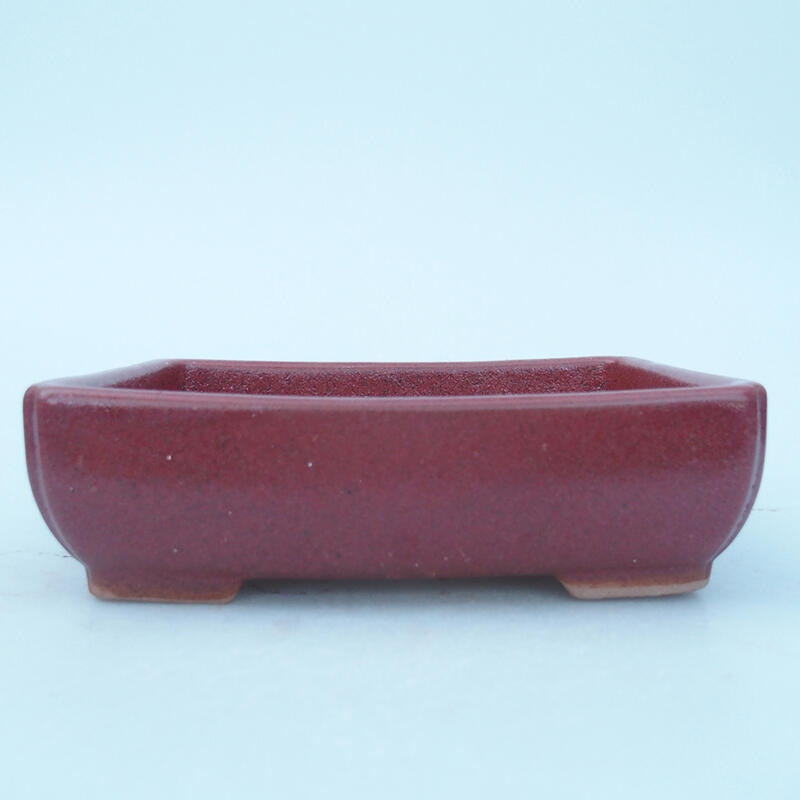 Ceramic bonsai bowl 14 x 11 x 4 cm, color pink