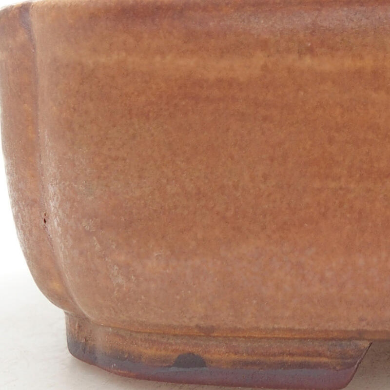 Ceramic bonsai bowl 14 x 12 x 4 cm, color brown