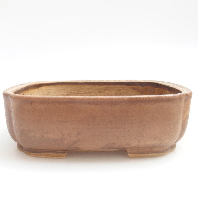 Ceramic bonsai bowl 14 x 12 x 4 cm, color pink