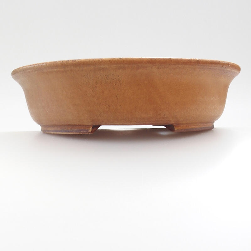 Ceramic bonsai bowl 14 x 13 x 4 cm, color orange