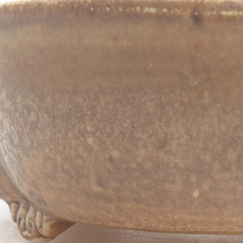 Ceramic bonsai bowl 14 x 13 x 5 cm, color brown