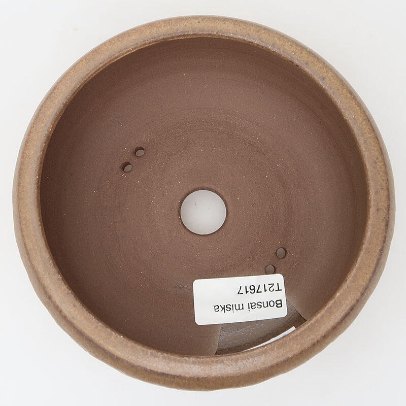 Ceramic bonsai bowl 14 x 14 x 5.5 cm, color brown