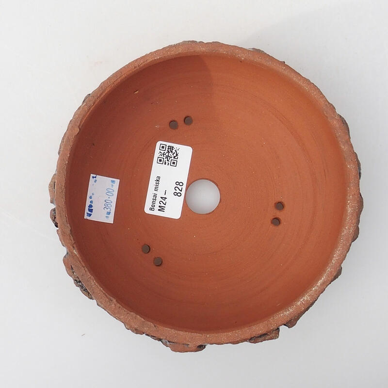 Ceramic bonsai bowl 14 x 14 x 5 cm, color brown