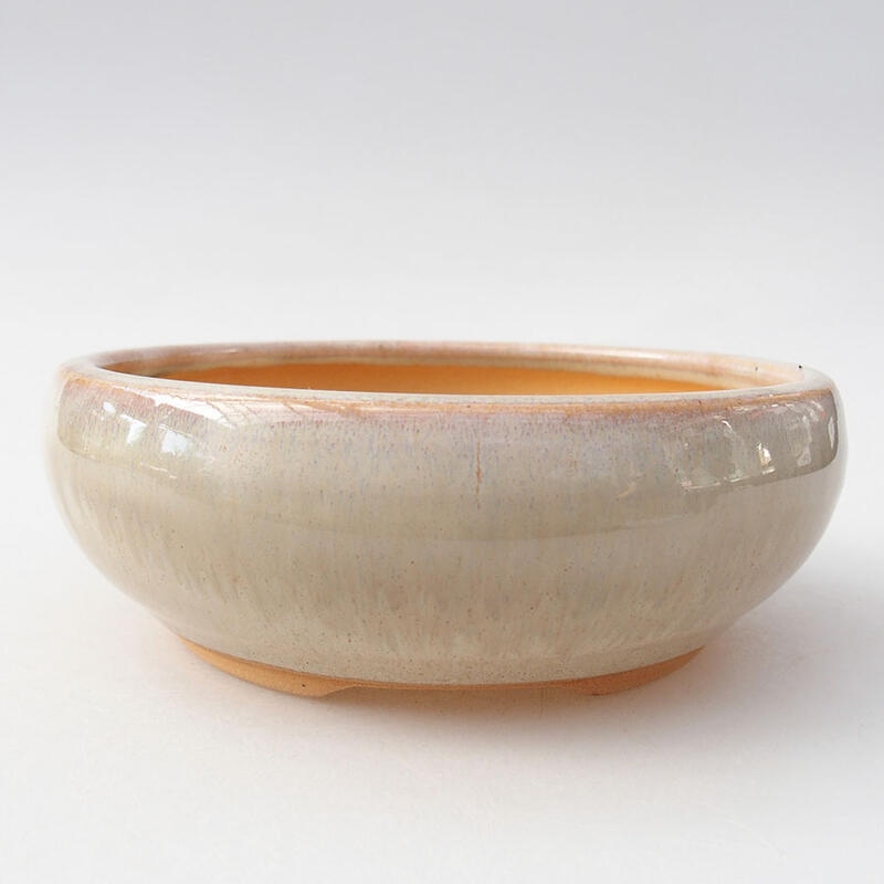 Ceramic bonsai bowl 14 x 14 x 5 cm, color gray