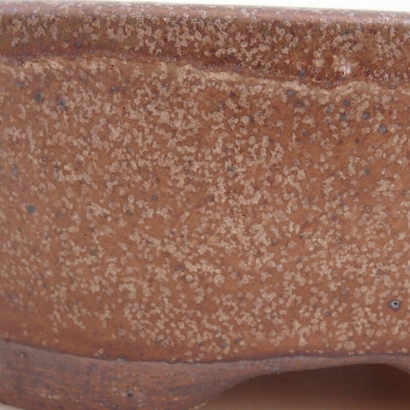 Ceramic bonsai bowl 15.5 x 12 x 5 cm, color brown