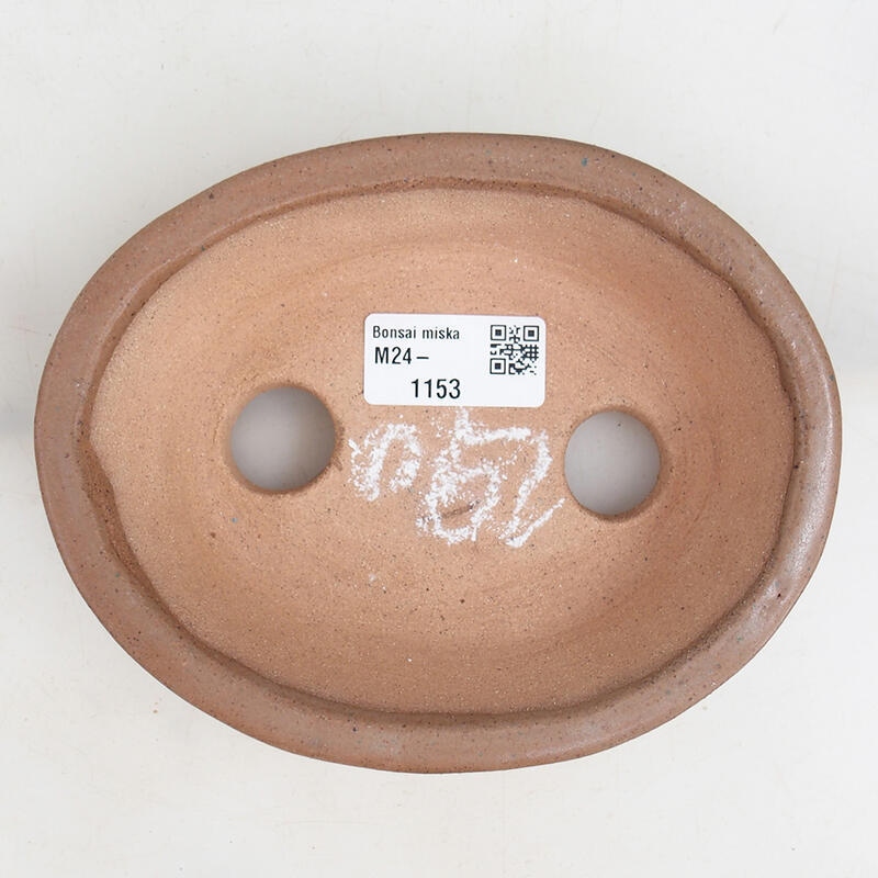 Ceramic bonsai bowl 15.5 x 12 x 5 cm, color brown