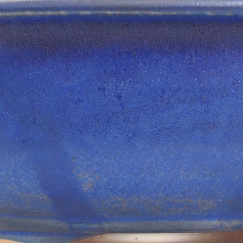 Ceramic bonsai bowl 15.5 x 12 x 6 cm, color blue