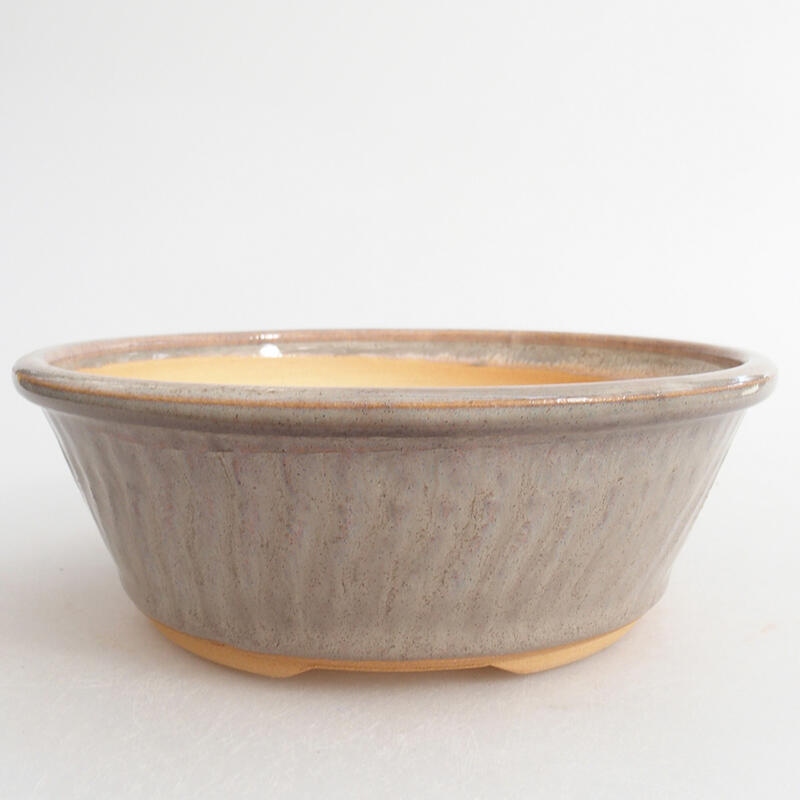 Ceramic bonsai bowl 15.5 x 15.5 x 5.5 cm, color gray