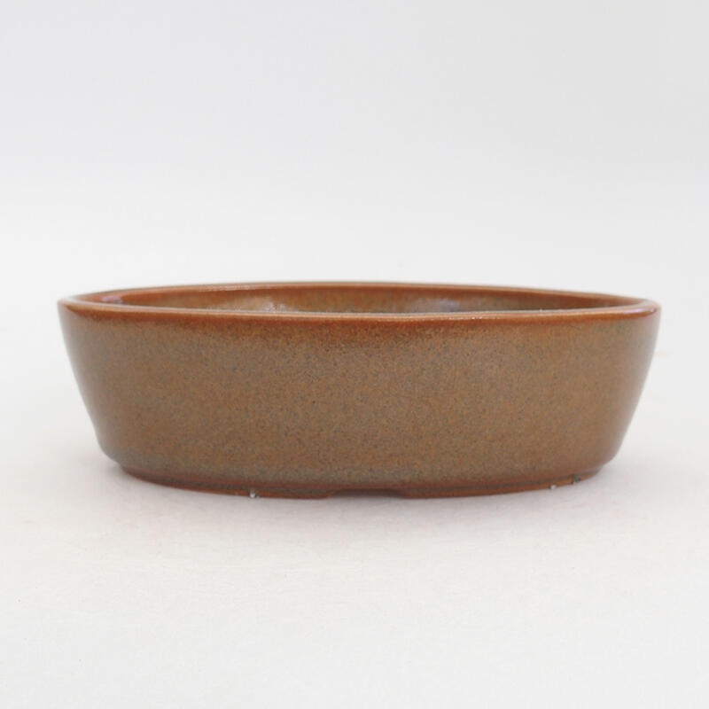 Ceramic bonsai bowl 15 x 10 x 4.5 cm, color brown