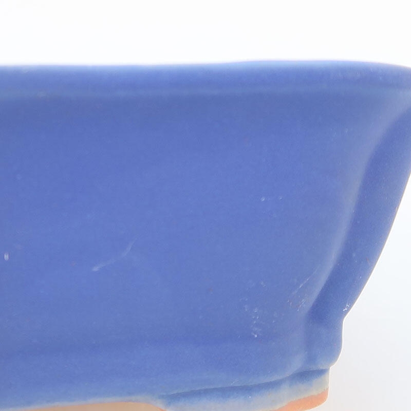 Ceramic bonsai bowl 15 x 11 x 5 cm, color blue