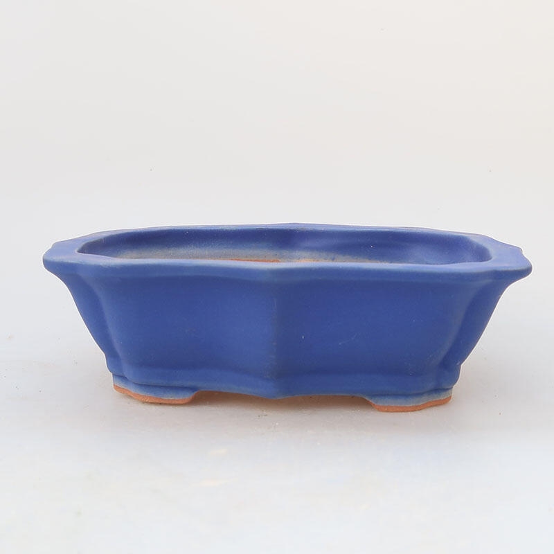 Ceramic bonsai bowl 15 x 11 x 5 cm, color blue