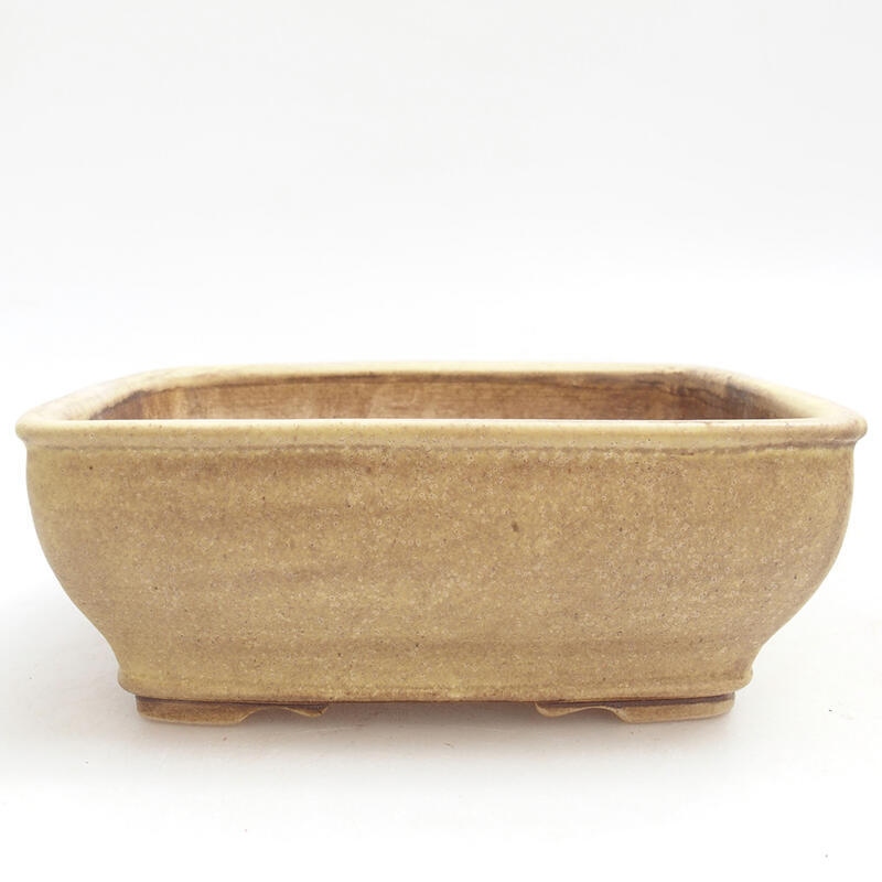 Ceramic bonsai bowl 15 x 12.5 x 5.5 cm, color green