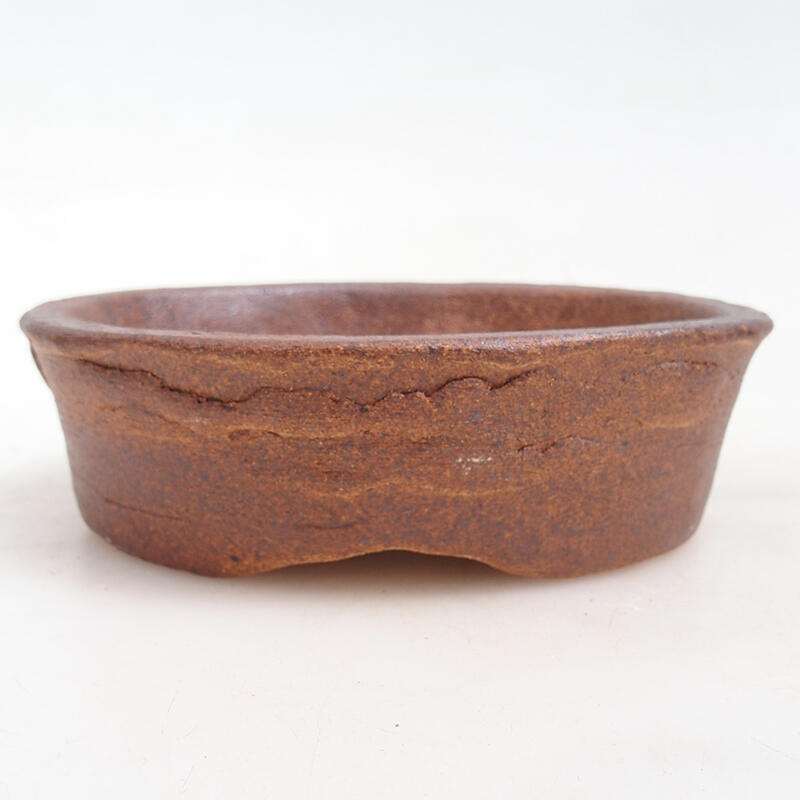 Ceramic bonsai bowl 15 x 12 x 4.5 cm, color brown