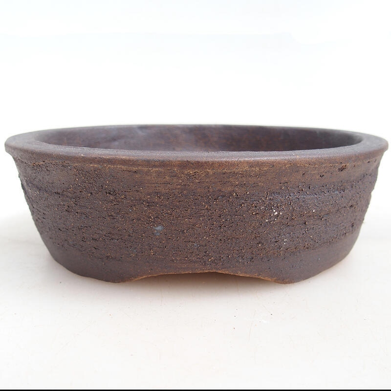 Ceramic bonsai bowl 15 x 12 x 4 cm, color brown