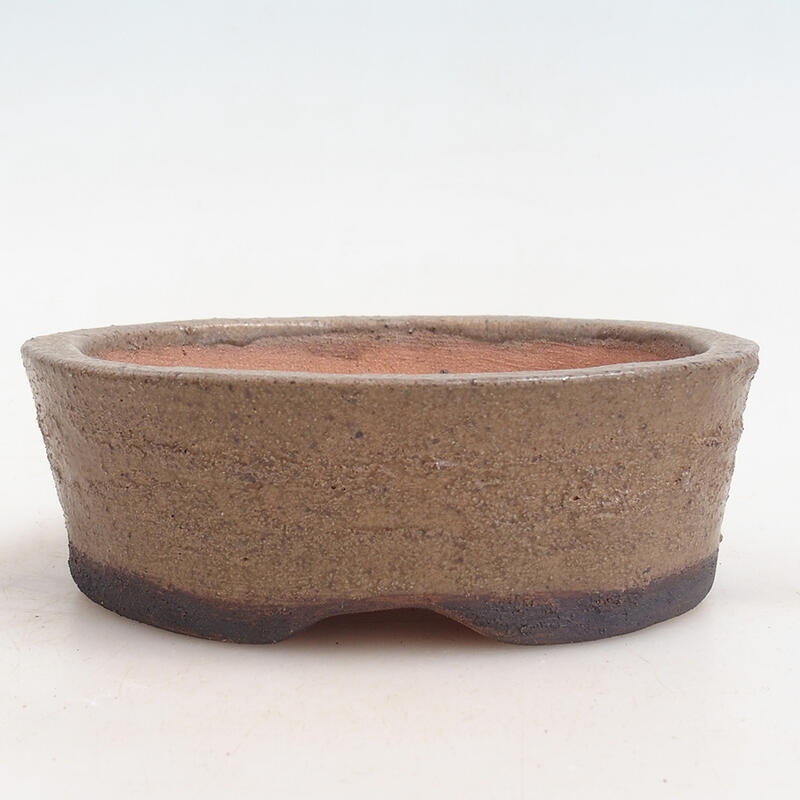 Ceramic bonsai bowl 15 x 12 x 5 cm, color brown