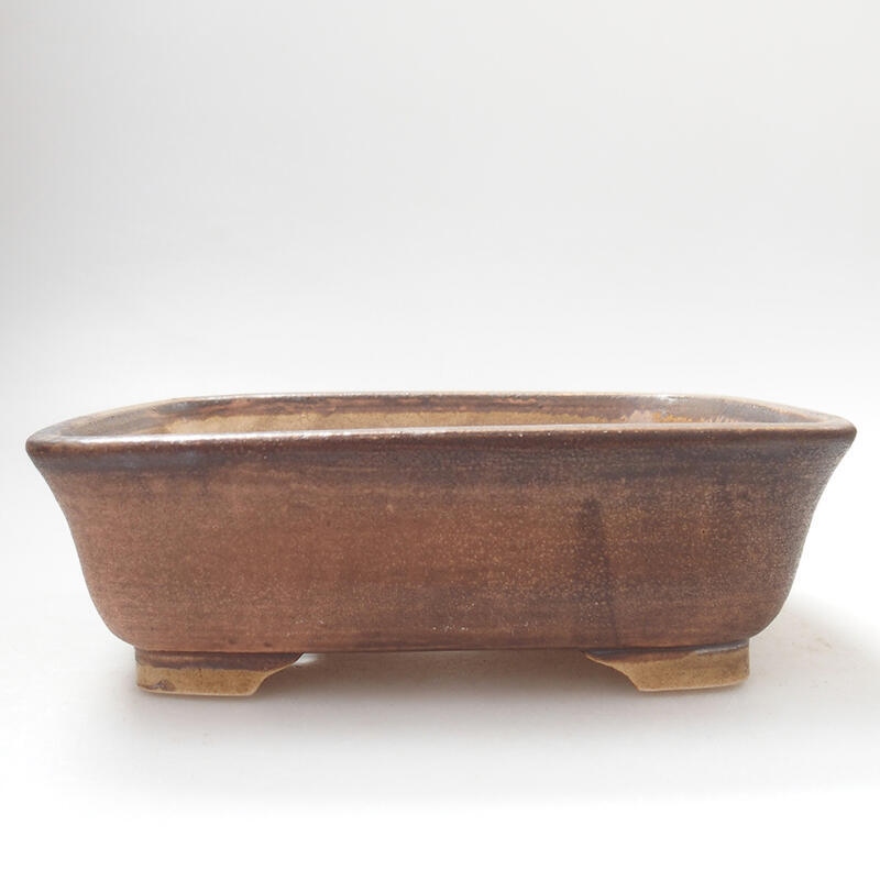 Ceramic bonsai bowl 15 x 13 x 5 cm, color brown