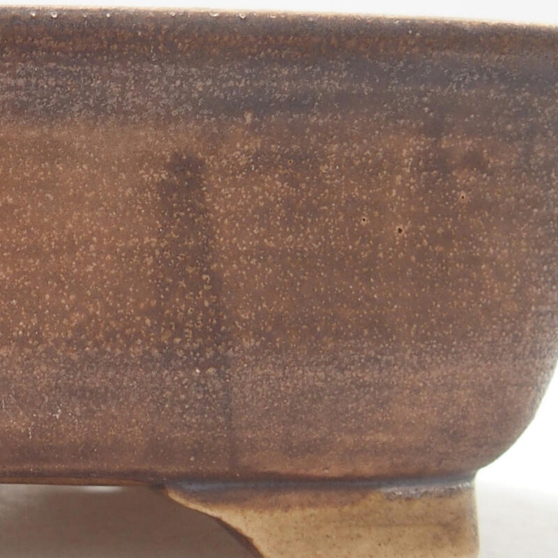 Ceramic bonsai bowl 15 x 13 x 5 cm, color brown