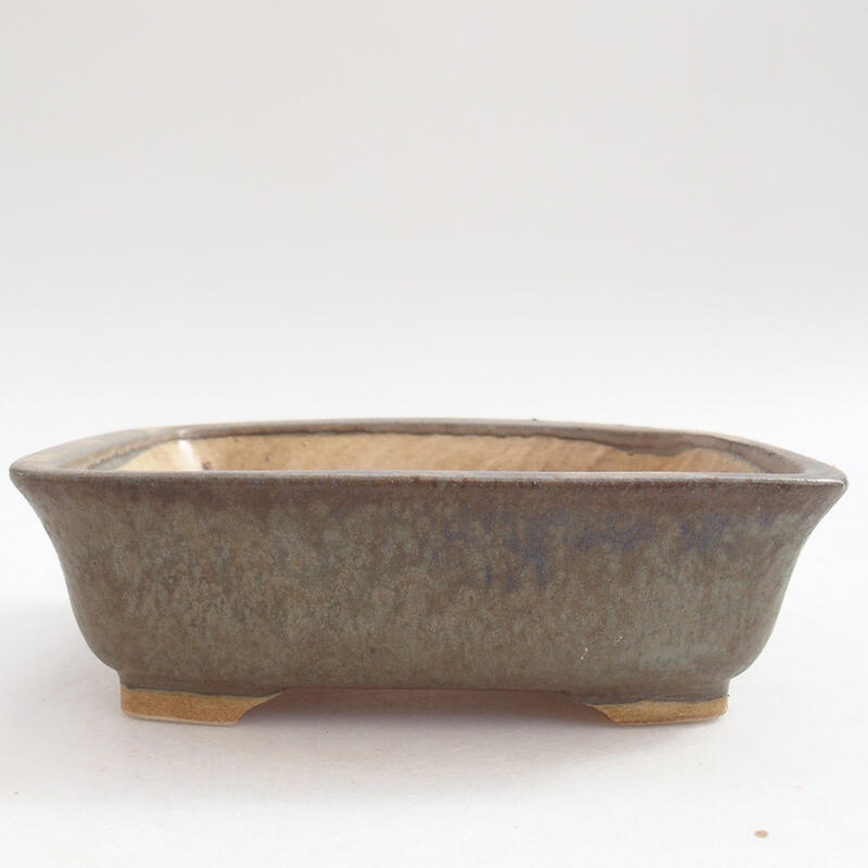 Ceramic bonsai bowl 15 x 13 x 5 cm, color blue