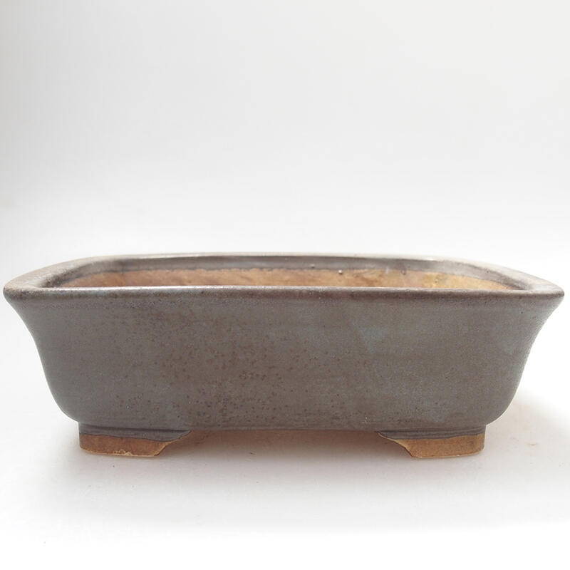 Ceramic bonsai bowl 15 x 13 x 5 cm, color blue-brown