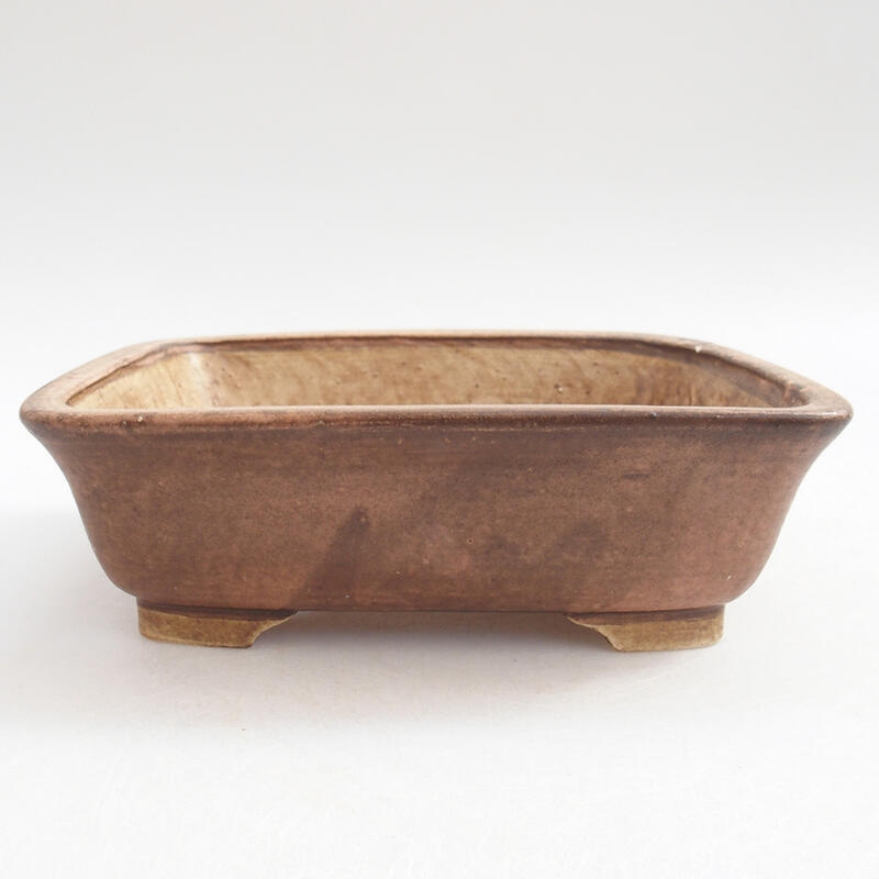 Ceramic bonsai bowl 15 x 13 x 5 cm, color pink