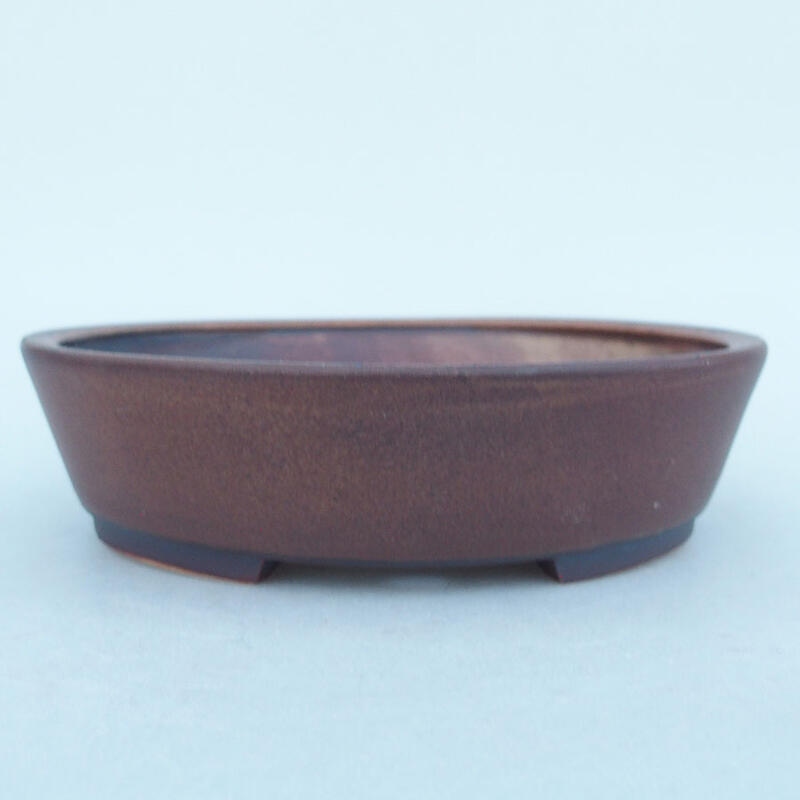 Ceramic bonsai bowl 15 x 14 x 4 cm, color brown