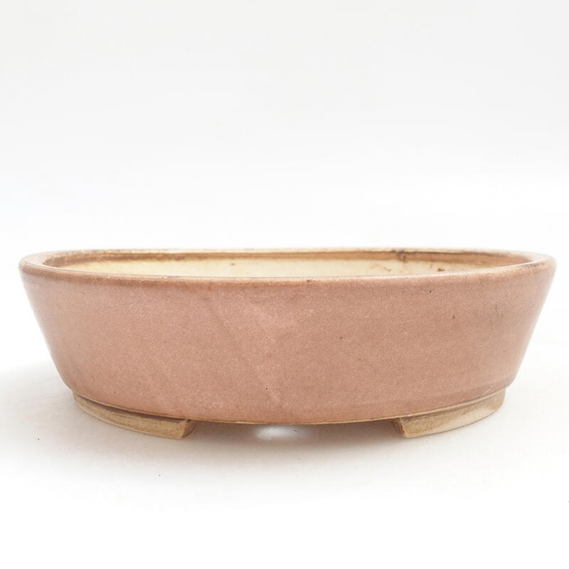 Ceramic bonsai bowl 15 x 14 x 4 cm, color pink