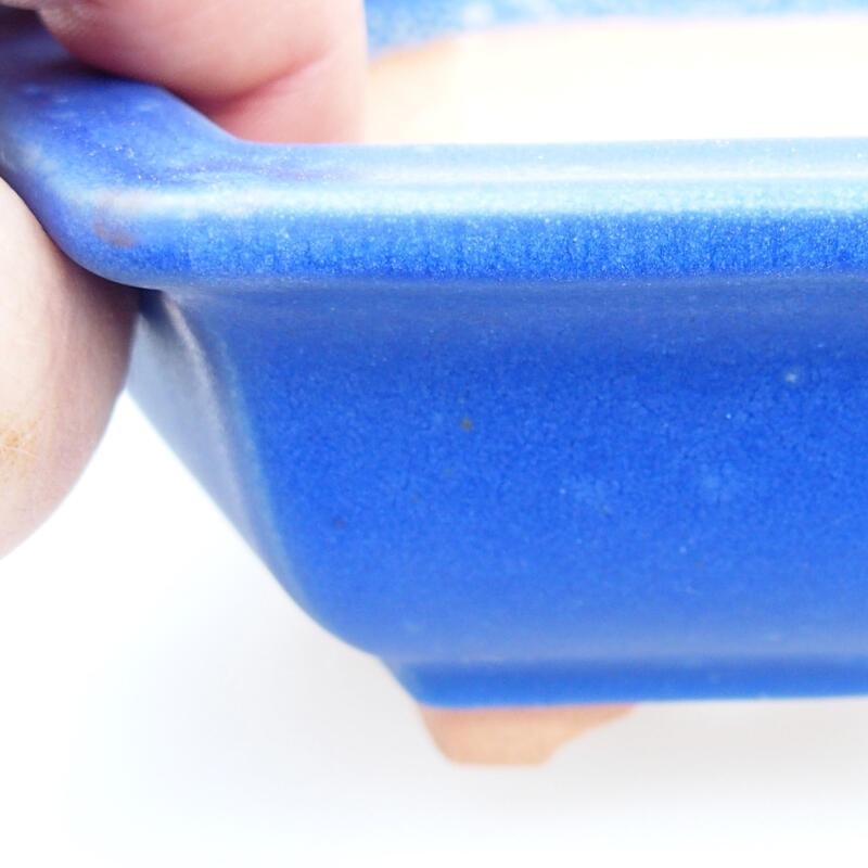 Ceramic bonsai bowl 15 x 14 x 5.5 cm, color blue