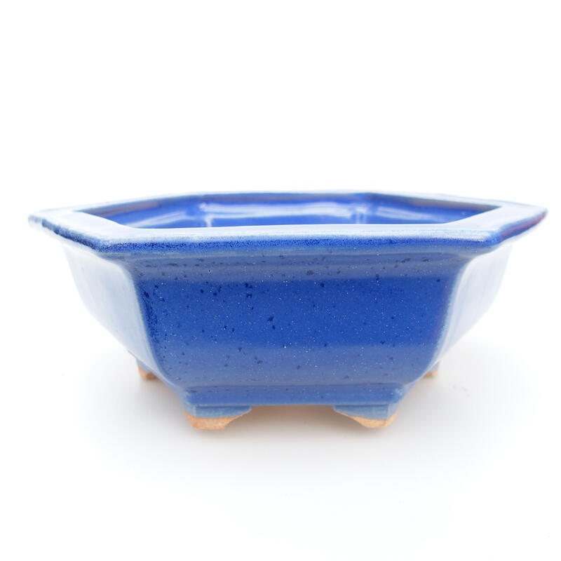 Ceramic bonsai bowl 15 x 14 x 5.5 cm, color blue