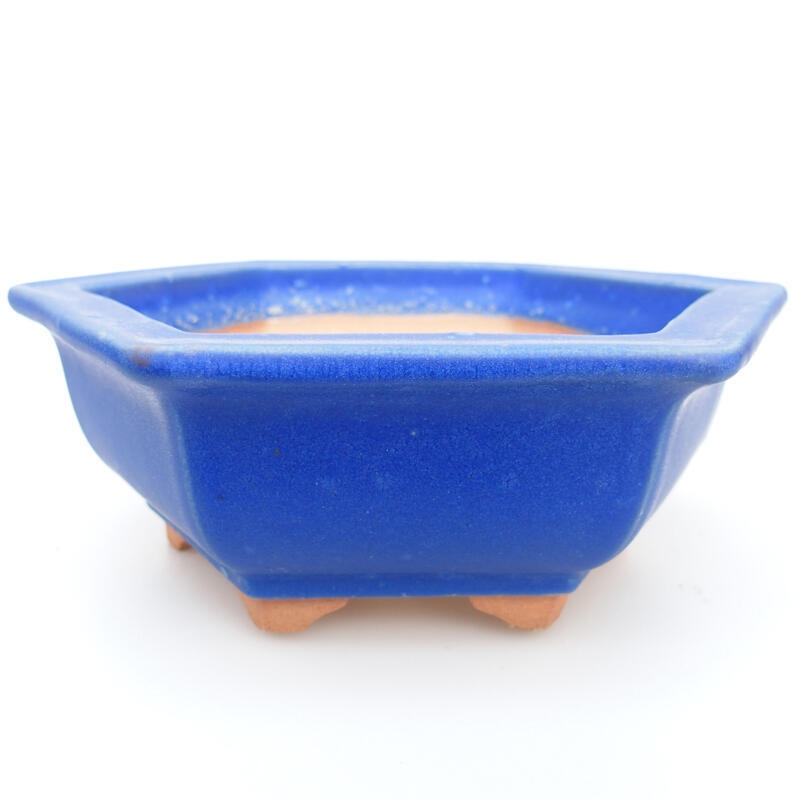 Ceramic bonsai bowl 15 x 14 x 5.5 cm, color blue