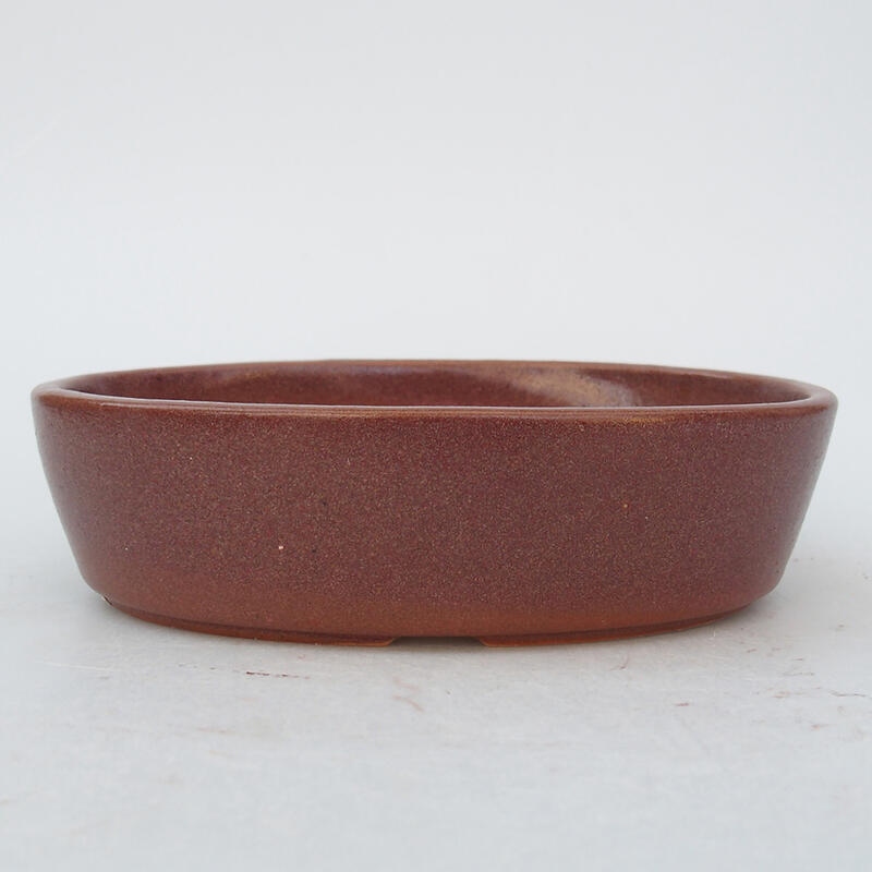 Ceramic bonsai bowl 16.5 x 11.5 x 4 cm, color pink