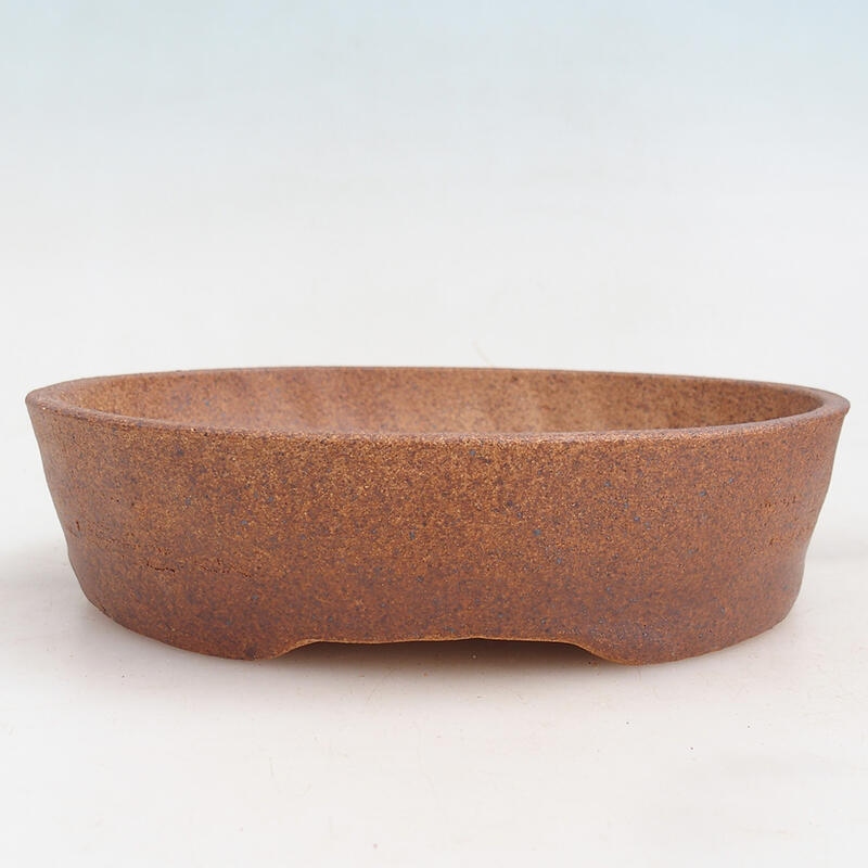 Ceramic bonsai bowl 16.5 x 13.5 x 4.5 cm, color brown