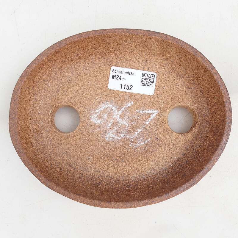 Ceramic bonsai bowl 16.5 x 13.5 x 4.5 cm, color brown