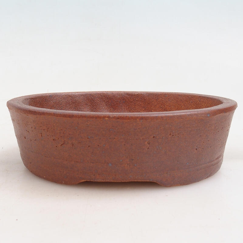 Ceramic bonsai bowl 16.5 x 13.5 x 5 cm, color brown