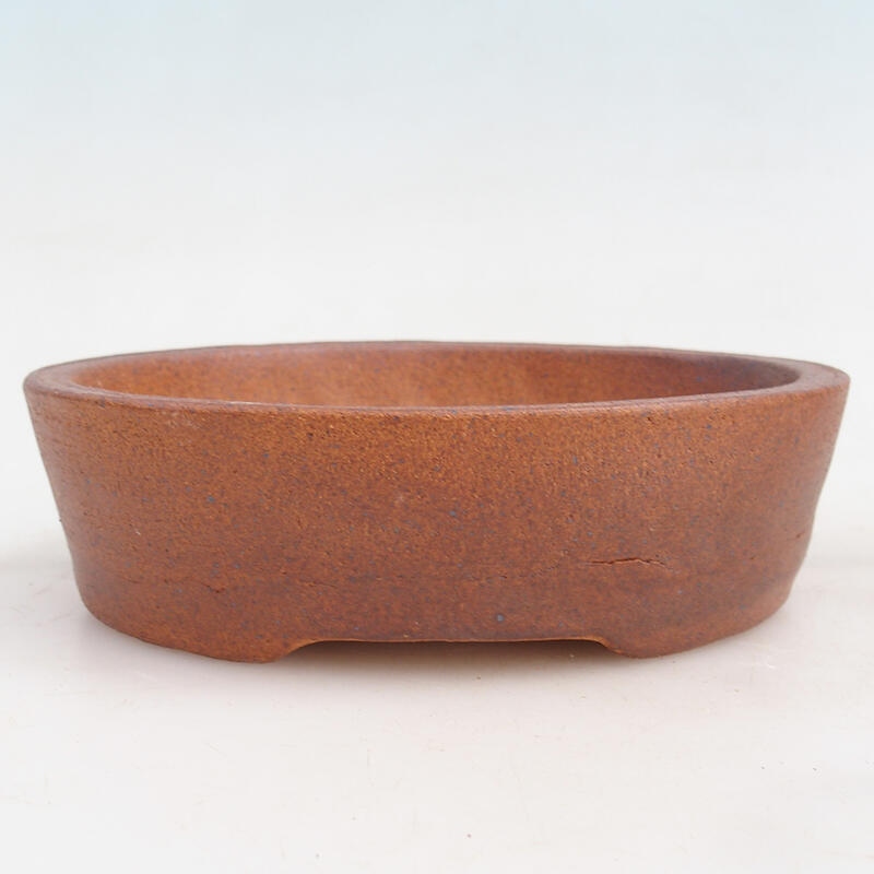 Ceramic bonsai bowl 16.5 x 13.5 x 5 cm, color brown